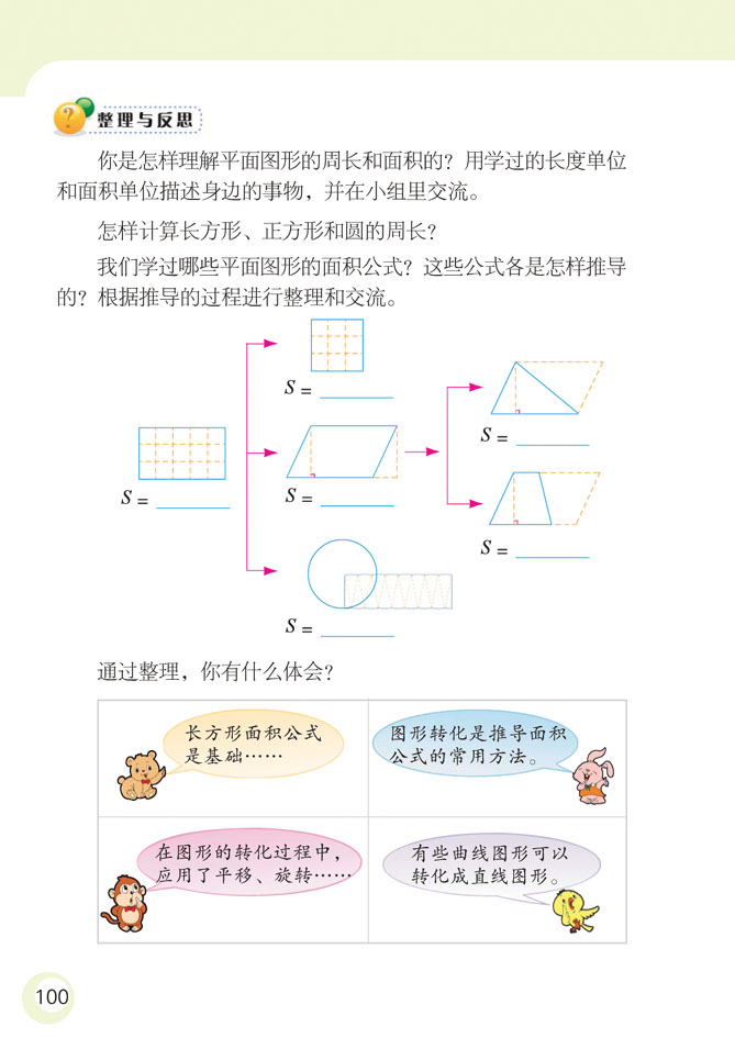 小学六年级数学下册总复习图形的认识测量整理与练习1_苏教版小学课本