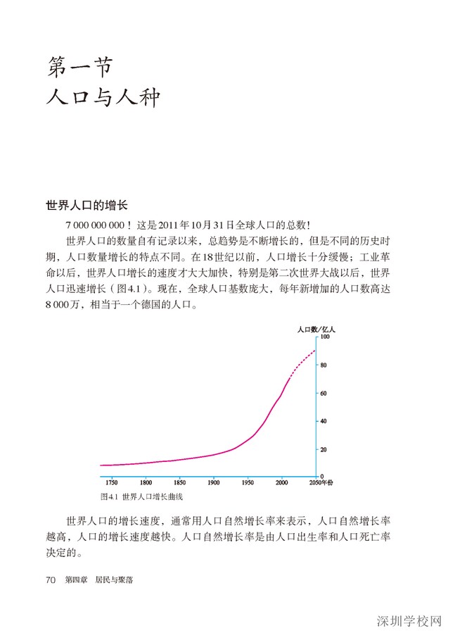 第一节人口与人种 12年审定人教版七年级地理上册 中学课本网